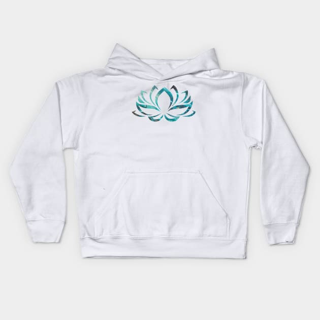 Abstract - Lotus Flower Kids Hoodie by lunaroveda